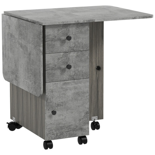 Multi-Storage Six-Person Drop Leaf Dining Table 1