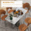 Multi-Storage Six-Person Drop Leaf Dining Table 5