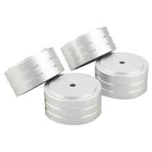 32 Stks 40X20Mm Aluminium HIFI AMP Luidspreker Isolatie Stand Draaitafel DAC Voeten Pad (Zilver)