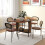 Six-Person Drop Leaf Dining Table - Rustic Brown 3