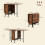 Six-Person Drop Leaf Dining Table - Rustic Brown 2