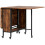 Six-Person Drop Leaf Dining Table - Rustic Brown 1
