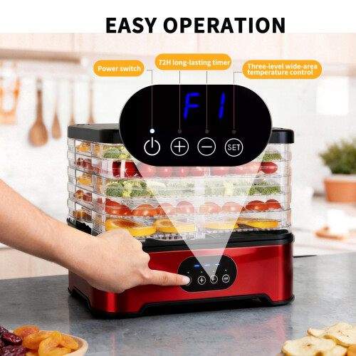5-Tier Food Dehydrator with 72-Hour Timer, Adjustable Temperature 1