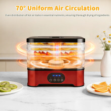 5-Tier Food Dehydrator with 72-Hour Timer, Adjustable Temperature
