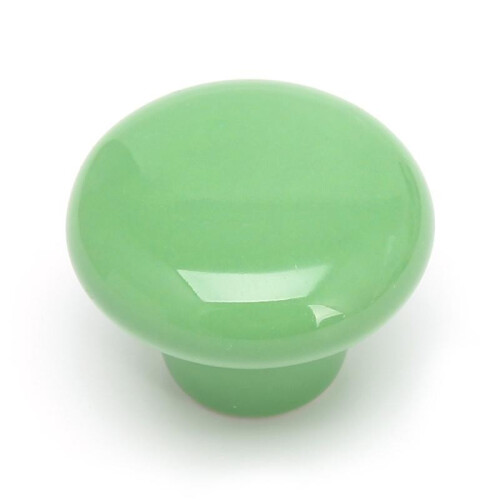 (green,S)Candy Color Round Furniture Knobs Ceramic Drawer Knob Cabinet Pulls Cabinet Closet Cupboard Pull