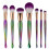(7PCS Multicolor)Mermaid Make Up Brushes Set Foundation Eyebrow Eyeliner Blush Cosmetic Tool 1