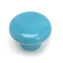 (blue,S)Boutons ronds de meuble couleur bonbon bouton de tiroir en céramique armoire tire armoire placard