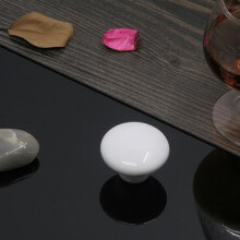 (white,S)Candy Color Round Furniture Knobs Ceramic Drawer Knob Cabinet Pulls Cabinet Closet Cupboard Pull