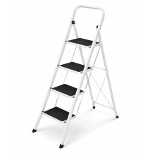 Oypla Foldable 4 Step Ladder Stepladder Non Slip Tread Safety Steel Step