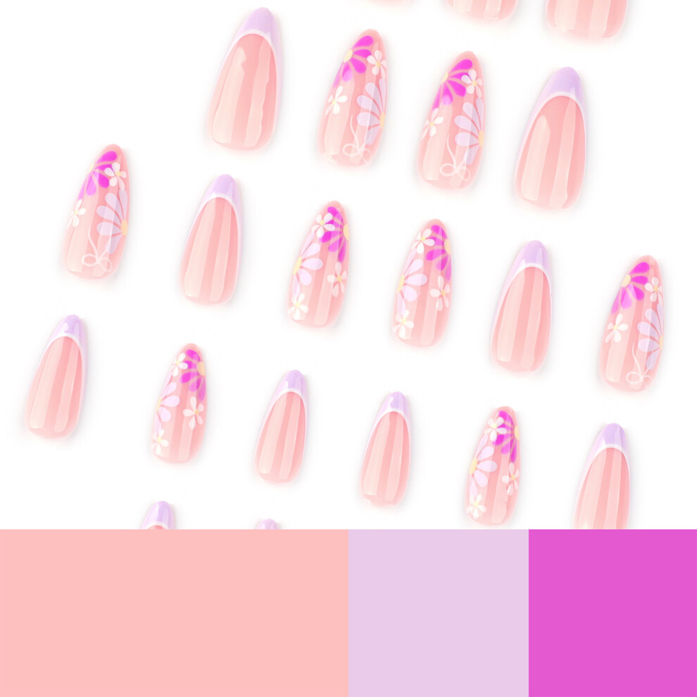 Phui-Pet-Supplies French Mauve Press On Nails - Reusable & Long Lasting