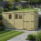 13 x 7 Pent Shed Tanalised (Double Door, With Windows) 1