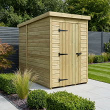 4 x 6 Pent Shed (Single Door, No Windows)