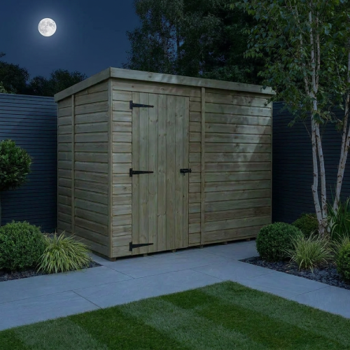 8 x 5 Pent Shed Tanalised (Single Door, No Windows) 2