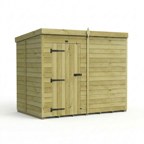 8 x 5 Pent Shed Tanalised (Single Door, No Windows) 1