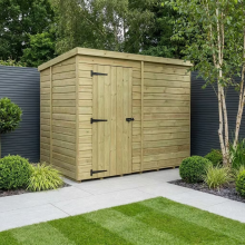 8 x 5 Pent Shed Tanalised (Single Door, No Windows)