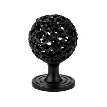 (Black, 1pc) Alloy Hollow Ball Cabinet Handle for Drawer Wardrobe
