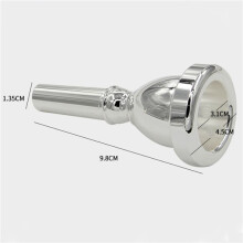 4X Large Mouth Large Holding Mouthpiece TUBA Mouthpiece Silver Plated Bass Large Mouthpiece
