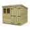 8 x 8 Pent Shed Tanalised (Double Door, With Windows) 2