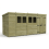 14 x 6 Pent Shed Tanalised (Double Door, With Windows) 2