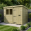 10 x 9 Pent Shed Tanalised (Single Door, With Windows) 1