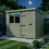 10 x 9 Pent Shed Tanalised (Single Door, With Windows) 3