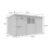 11 x 8 Pent Shed Tanalised (Double Door, With Windows) 4