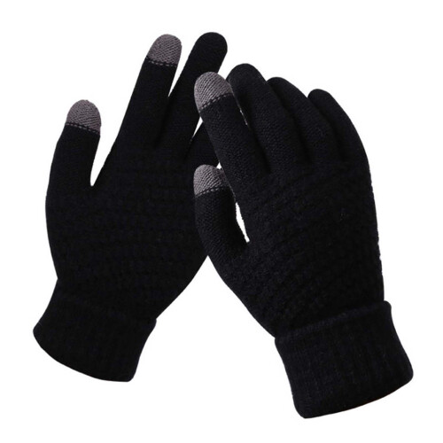 (Black, 1 pair) Touch Screen Gloves for Cycling Running Driving 1