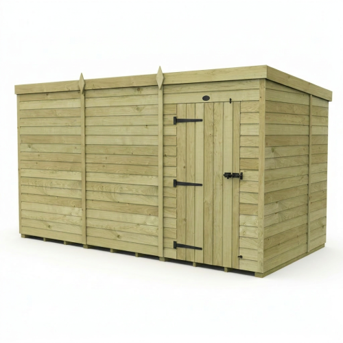 12 x 7 Pent Shed Tanalised (Single Door, No Windows) 1
