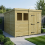 8 x 10 Pent Shed Tanalised (Single Door, With Windows) 1