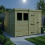 8 x 10 Pent Shed Tanalised (Single Door, With Windows) 3