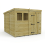8 x 10 Pent Shed Tanalised (Single Door, With Windows) 2