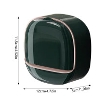 (Dark Green) No-Drill Wall Soap Holder for Kitchen Sink