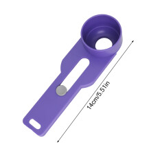 (Purple, Wide handle) Coffee Protein Powder Spoon - Durable Plastic Funnel Design