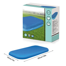 (Transparent, Default) 50-Char Pool Cover: Rain, Wind, Dust & Sun Shield