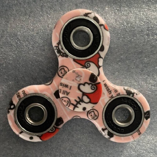 (Hello Kitty)Hello Kitty Camouflage Pattern Fidget Spinner Metal Decompression Toys Gift