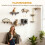 Arbre à chat mural avec surface à griffer en sisal, ensemble de 4 pièces, beige 7
