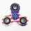 (Red Purple)Hello Kitty Camouflage Pattern Fidget Spinner Metal Decompression Toys Gift 7