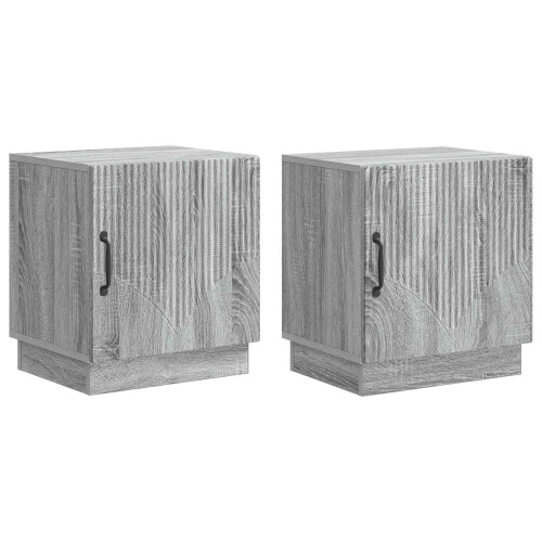 VidaXL vidaXL Bedside Table 2 pcs Grey Sonoma 43 x 34.5 x 47 cm