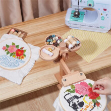 Beech Wooden Embroidery Hoop Holders Stand Adjustable Stitching Stands Hands Sturdy Beech Wood for DIY  Needlework