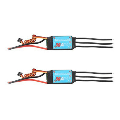 2X Bidirectional ESC 30A Brushless ESC for Remote Control Ship Pneumatic Underwater Propelle(30A)