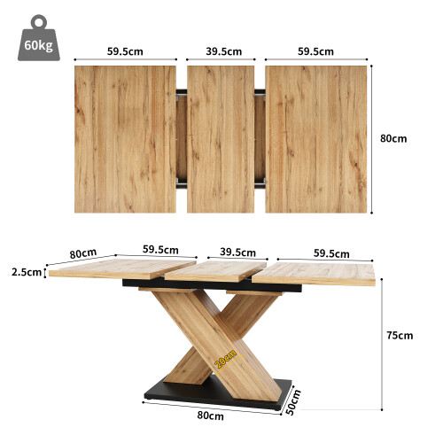 Dining table telescopic table, kitchen table 1