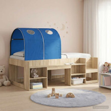 vidaXL Bed Tunnel 2 pcs Blue 211 x 52.5 x 2 cm Polyester