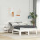 VidaXL vidaXL Bed Frame with Headboard White 135 x 190 cm Solid Pine Wood 1