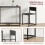 3 Pcs Kitchen Dining Living Room Table Metal Frame 2 Matching Benches Set 3