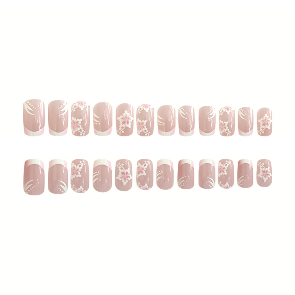 Roc-Electron Sweet Pink Press-On Nails - Medium & Reusable