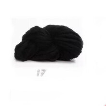 (Black)Knitting Yarn Diy Chunky Yarn Shawl Scarf Making Multi Color Hand Gift Weaving