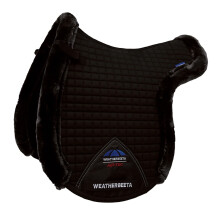 (16 Hands, Black) Weatherbeeta Prime Air-Tec Comfy Fleece Faux Fur Trim Horse Numnah