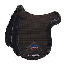 (17 Hands, Brown) Weatherbeeta Prime Air-Tec Comfy Fleece Faux Fur Trim Horse Numnah