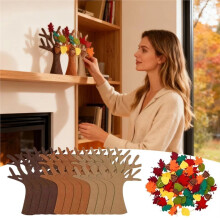 Tree for Kids 96 Pieces Thanksgiving Decorations Tree Crafts Thanksgiving Party Supplies for Home Decor Party