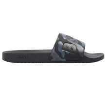 (12 UK, Black Camo) Boss Mens Aryeh Logo Rubber Sliders